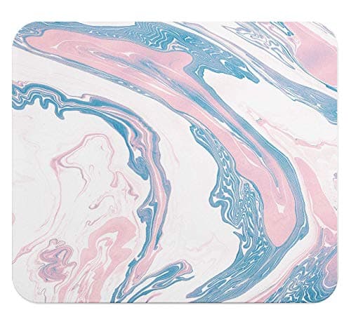 Loud Universe Liquid Marble Rectangular Mouse Pad, Pink/Blue - 9.25 x 7.6 inch