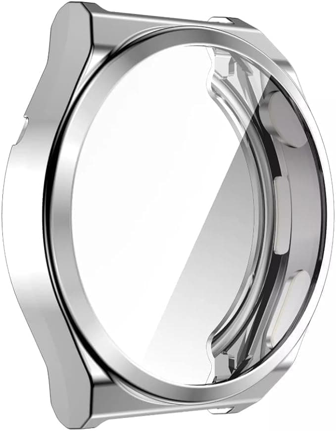 Screen Protector Case Compatible For GT 2E Soft TPU Full Cover Scratch Resistant For GT 2E Smartwatch (Silver)