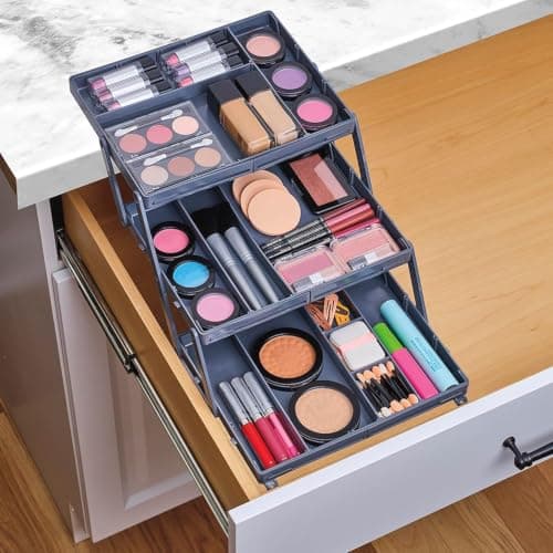 2-Tier Multi-Level Expandable Drawer Organizer Adjustable Divider Storage