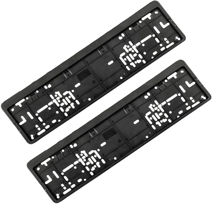 Car License Plate Frame Holder License Plate Base Plate Holder Designed to Secure and Firmly Fix License Plate on Vehicle (2 Pack)