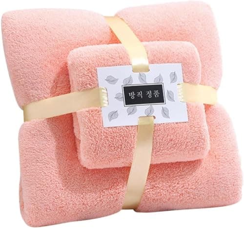 Microfiber Bath Towel Set Striped Absorbent Towels 2-Piece Gift Bag
