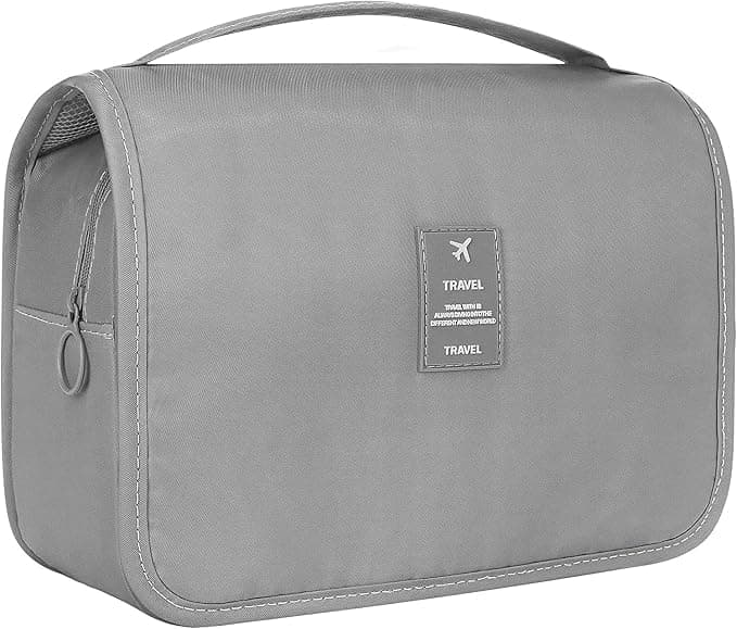 Hanging Makeup Organizer Bag with 10 Internal Pockets and Hook for Travel Cosmetic case