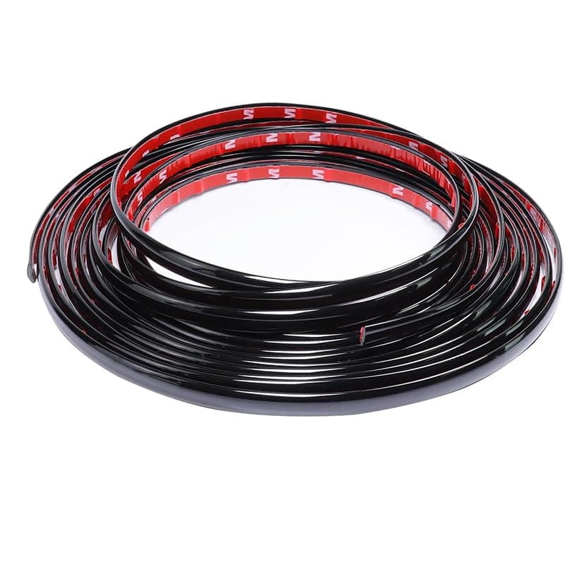 Kaber Egypt 2020 Chrome Anti-Collision Tape Used in Many Cars - Door and Window Seal Strip (Black - 3 Meters by 1 cm Width)