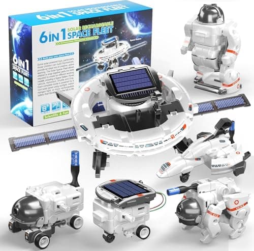 TEMI STEM Projects for Kids Ages 8-12, Science Kits for Boys 8-14, 6-in-1 Solar Robot Space Toys Building Science Kits Gifts for 7 8 9 10 11 12 13 Year Old Boys Girls Teen Science fundamentals kit