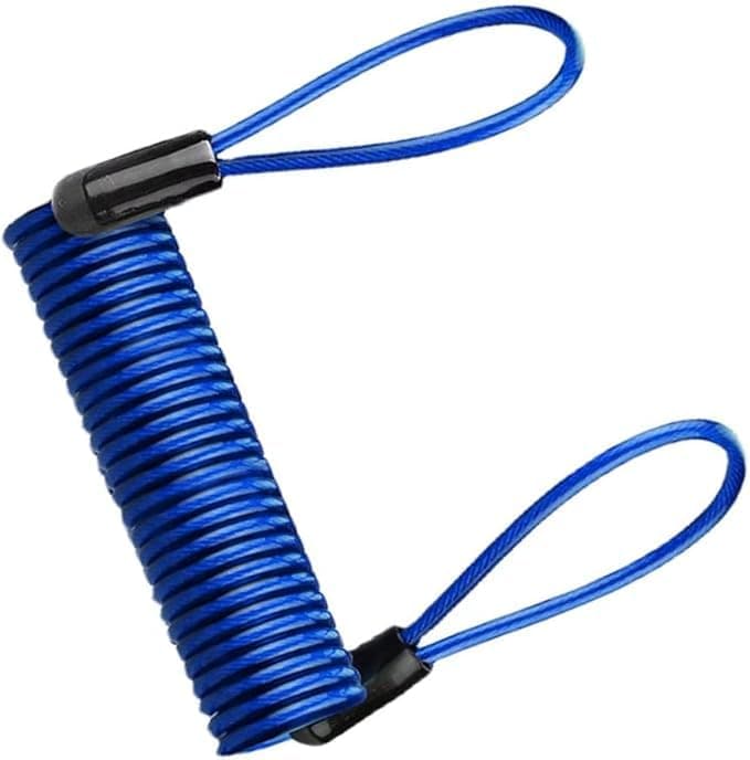 sacar wire cable disc reminder cable disk lock alarm disc safety reminder for motorcycle scooter motorcycle safe anti theft - blue