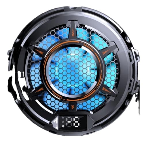 Phone Cooler, Rgb Phone Dual Cooling Fan Portable Lightweight Mobile Cellphone Radiator with Semiconductor Cooling Memo CX05 New Arrival RGB Cooling Fan for Tablet Large Area Phone Cooler for ipad Electronic device cooling pad
