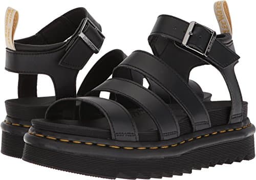Dr. Martens Women's V Blaire Fisherman Sandal, Black Felix Rub Off, 9, Black Felix Rub Off, 9