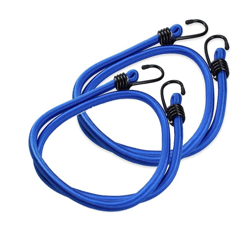 KaberTrade 2 Pack 2M 2 Meter Heavy Duty Elastic Rope for Car Roof Motorcycle Bike Bicycle Bicycle Motorcycle Cargo Rope with Hooks - 4355 Bungee cord