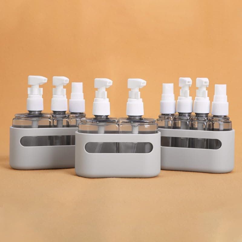4pcs Travel Dispenser Set Leak-Proof Refillable Bottles for Shampoo Cream