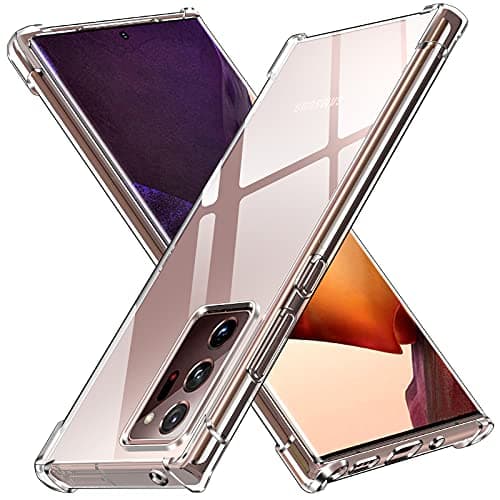 ivoler Case for Samsung Galaxy Note 20 Ultra/Note 20 Ultra 5G, Ultra Transparent Protective Silicone Shockproof Case with Reinforced Corners, Clear Slim Soft TPU Bumper Case Cellular phone case