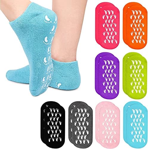 Spa Gel Socks Moisturizing and Repairing Cracked Skin, Dry Foot Care and Skin Care Foot Care (Violet) Moisturizing sock glove
