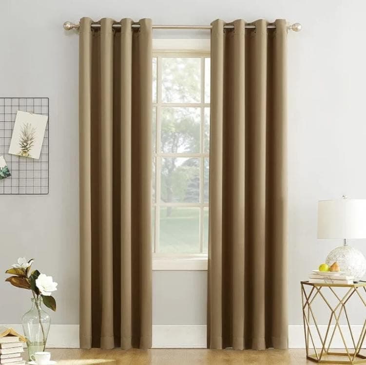 Generic Blackout Curtain in Café, 150 x 270 cm, Polyester Fabric, .Ims