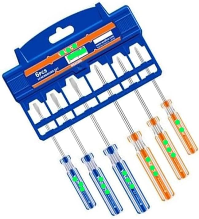 KaberTrade KaberTrade Professional Screwdriver Set with Magnetic Bits and Sockets Ergonomic Non-Slip (6 Piece, Model :WSS3206 Code :7468)