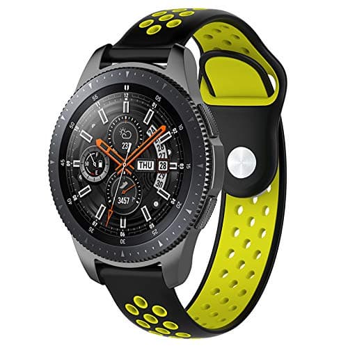 ieLive Compatible Samsung Galaxy Watch (46mm) Bands, 22mm Width Soft Silicone Sport Band Replacement Strap Quick Release Pin Compatible Samsung Galaxy Watch (46mm) SM-R800/SM-R805