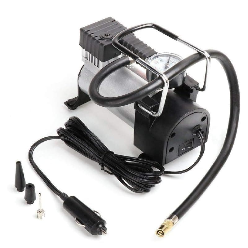 Electric Air Compressor, Tire Inflator for Car, Bike, Home and Camping Use (12V, 1 Pistom, Code:9051) - KaberTrade