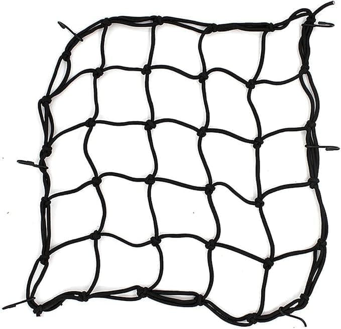 Motorcycle Tank Net - Strong Elastic - Multi Use for Helmet and Luggage - Black - 2 Pcs - sa car Auto part