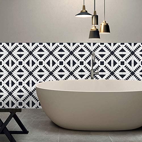 PVC waterproof self-adhesive simulation 3D black and white tile wall paper roll wall floor bathroom contact paper sticker cover applique home decoration wall sticker Wallpaper