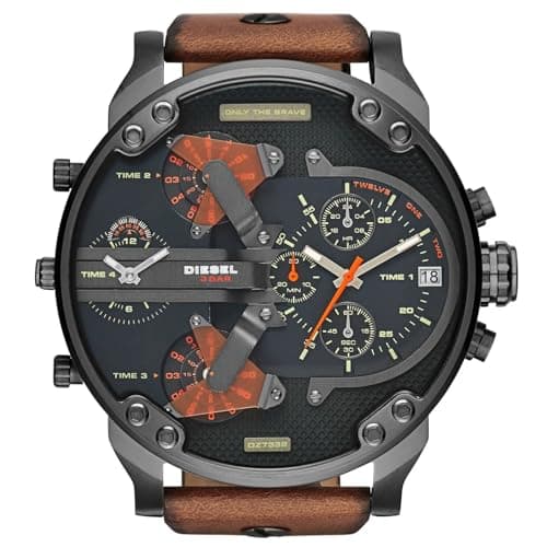 Diesel Mr. Daddy for Men - Analog Leather Band Watch - DZ7332