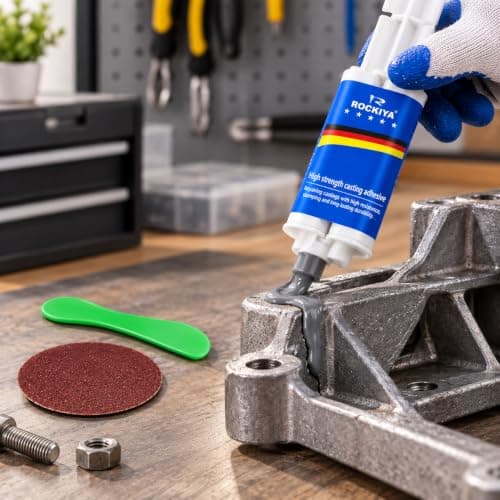 Metal Repair Epoxy AB Adhesive 50ml for Steel Iron Aluminum Pipe Repairs | Industrial grade AB adhesive bonds and repairs stainless steel, aluminum alloy, cast iron, pig iron and metal surfaces daily.