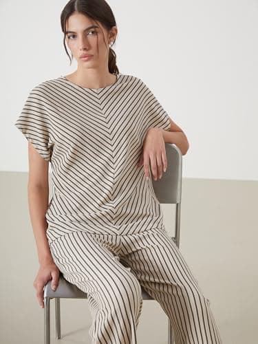 LC WAIKIKI Woman Crew Neck Striped Women's T-Shirt