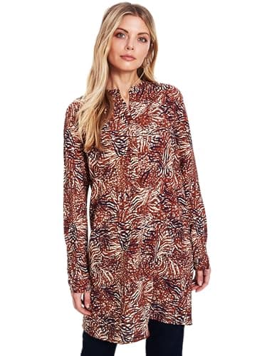 LC WAIKIKI Woman Grandad Collar Long Sleeve Tunic