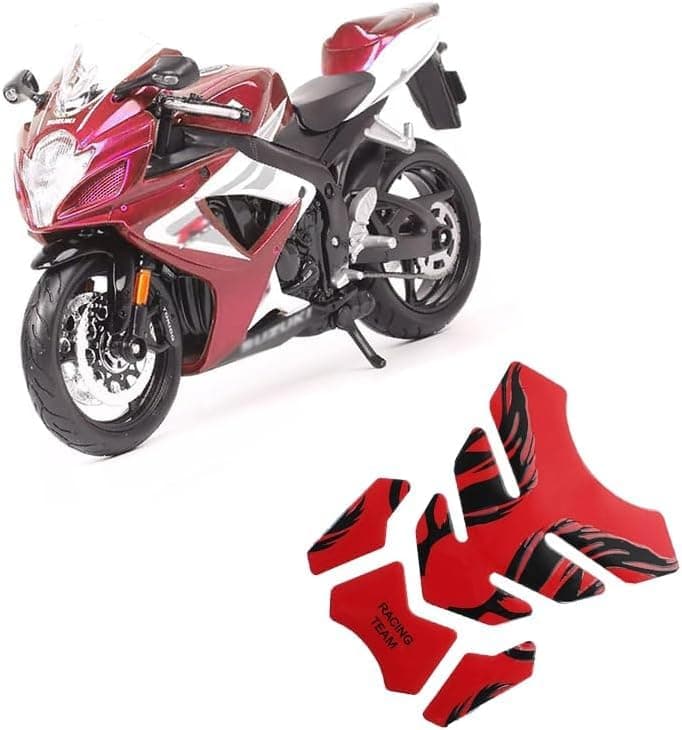 KaberTrade KaberTrade Flexible Motorcycle Tank Protector for Superior Protection and Attractive Sport Look (1 Set of 4, Red*Black, Code:8431) Sticker decal