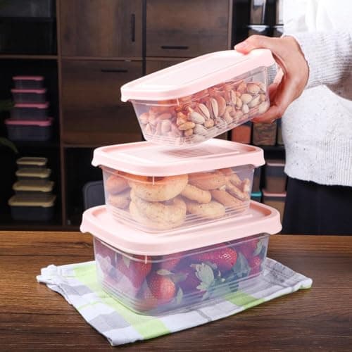 3-Piece Food Storage Container Set 1L 1.5L 2.5L Airtight Leak-Proof BPA-Free Microwave Freezer Dishwasher Safe Kitchen Solution