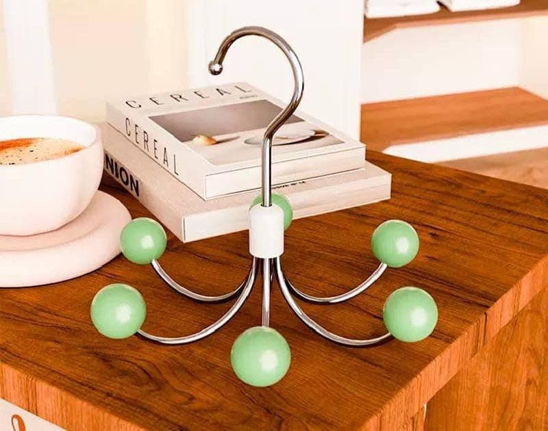Generic Scarf and Underwear Hanger Closet Organiser with 6 Hooks, .sa
