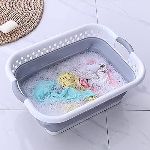 Generic Laundry Basket, Flexible Unbreakable Plastic, with Handles, 30x48 cm, .hg