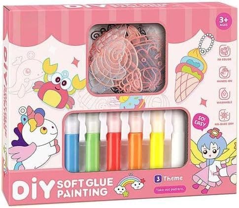 Next Store Medallion Making Kit for Kids, Soft Gel DIY Art Toys, Princess Painting and Decorating Template Kit, Creative Jewelry Making Activity for Girls Ages 3+ Toys and games