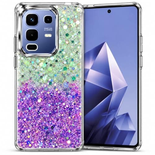 Glitter Case Compatible with Infinix NOTE 50S Sparkly Clear Bling Protective Cover with Raised Camera Protection & Shockproof Bumper, 1 Cellular phone case