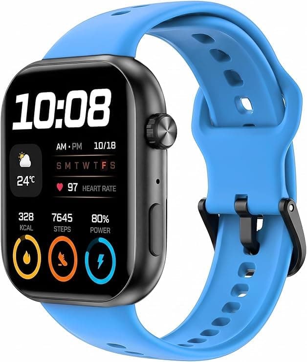 Silicone Bracelet for HONOR Choice Watch 2i Strap, Soft Silicone Sport Replacement Strap for Women/Men, Adjustable Waterproof Sports Band for HONOR Choice Watch 2i