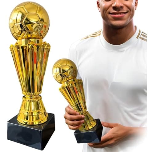 Premium Gold Football Trophy with Black Base - Honor Shield for Competitions and Sports Awards Sporting goods