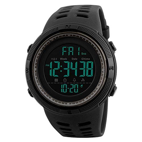 SKMEI 1251 50m Waterproof Men's Digital Sports Watch - Black