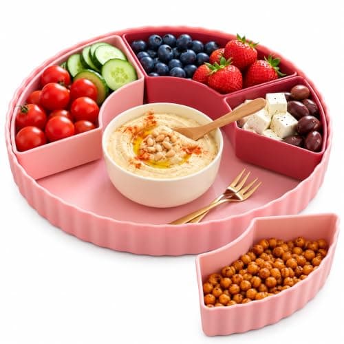 Reinforced Plastic Organizer Box with Acrylic Lid – Divided Inside 5 Compartments to Arrange and Separate Different Items – Practical Multipurpose Organizer for Home - AM