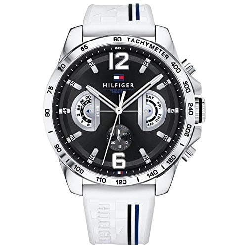 Tommy Hilfiger Men's Black Dial Rubber Band Watch - 1791475