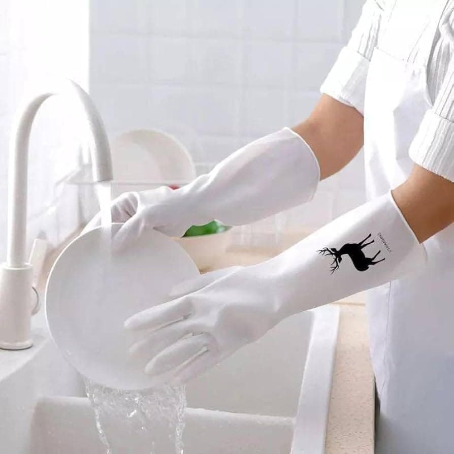 Generic Silicone Dishwashing Gloves for Washing Dishes, Walls, and Utensils, 2 Pairs, .ri Protective glove