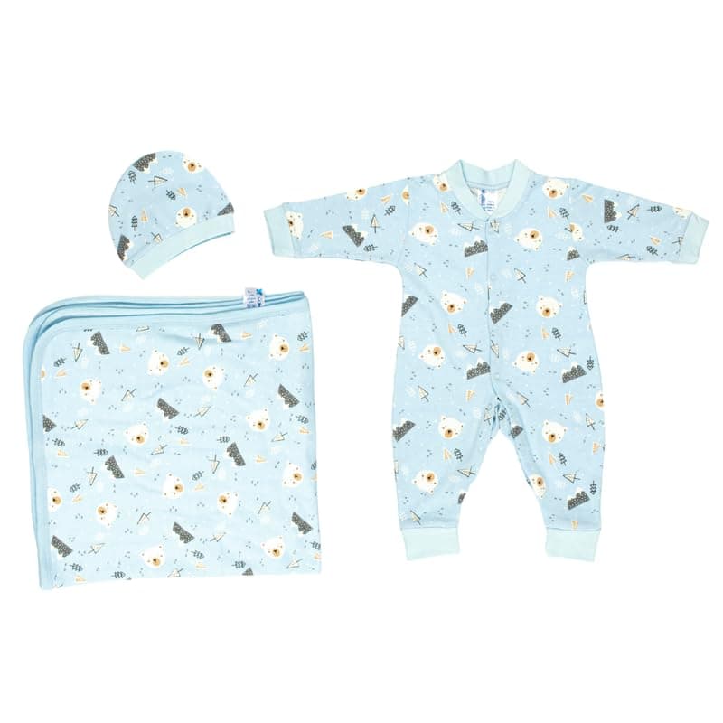 Papillon Unisex Long Sleeves Bodysuit,Hat&Blanket Printed Shapes Baby & Toddler Sleepers (pack of 1) Sleepwear