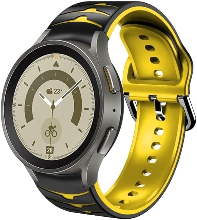 Straps (Compatible with Samsung Galaxy Watch 7 6 5 4 FE Strap 20mm 44mm/Watch 6 Classic 43mm 47mm/5 Pro 45mm/4 Classic 42mm 46mm, 40mm Soft Silicone Sport Band for Women Men