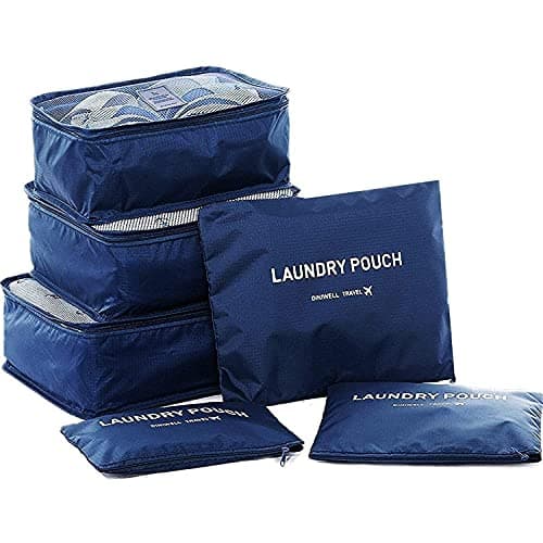 6 Pcs Travel Luggage Organizer Bags Multi-Size Packing Cubes Storage bag