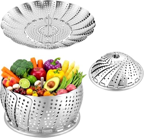 Stainless Steel Vegetable Steamer Basket for Healthy Sautéed Cooking Kitchen tools