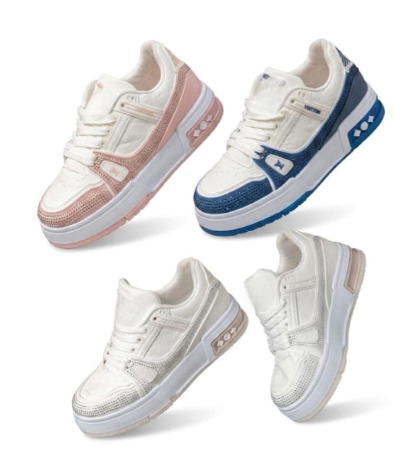 Women's Comfortable Fit Casual High Rise Shock Absorption Fashion Sneakers - MS Shoes