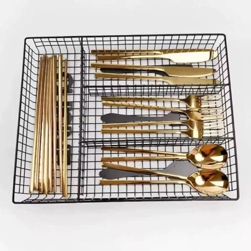 Generic Drawer Organiser Galvanised Metal with Compartments, .go Caddy