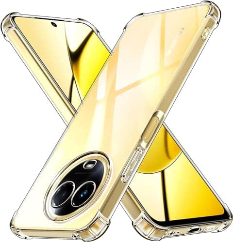 Clear Silicone Case for Realme 11 5G with Shockproof Protective Corners, Thin Soft Transparent Protective Flexible TPU Transparent Mobile Phone Case Scratch-Resistant Case Cover Cellular phone case