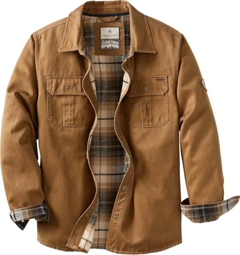 Legendary Whitetails Men's Journeyman Shirt Jacket Quilted Jacket, Barley, XL Coat