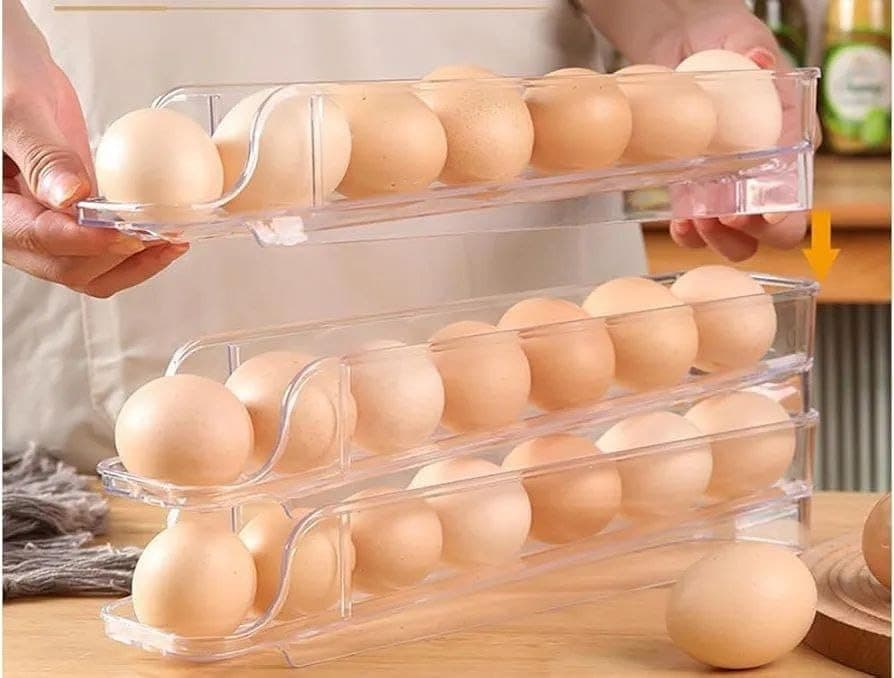 Generic 3-Tier Egg Organizer, Clear, .smk