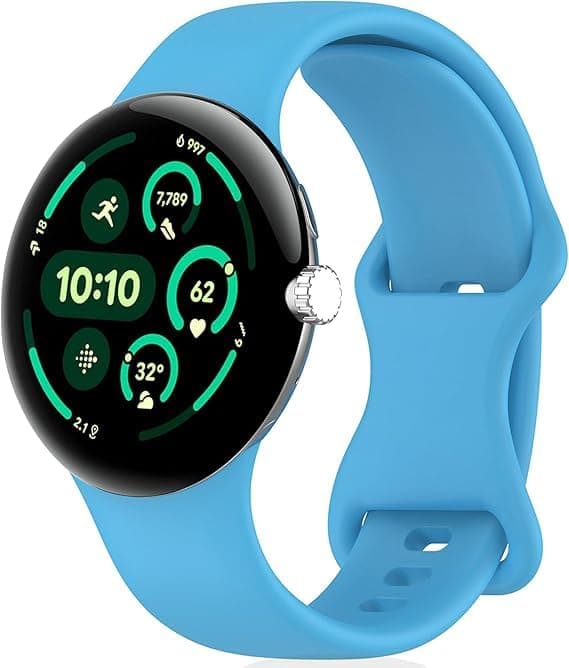 Band Compatible with Google Pixel Watch 1/2/3/4 (41mm), Soft Silicone Sport Replacement Straps Bracelet for Google Pixel Watch 41mm