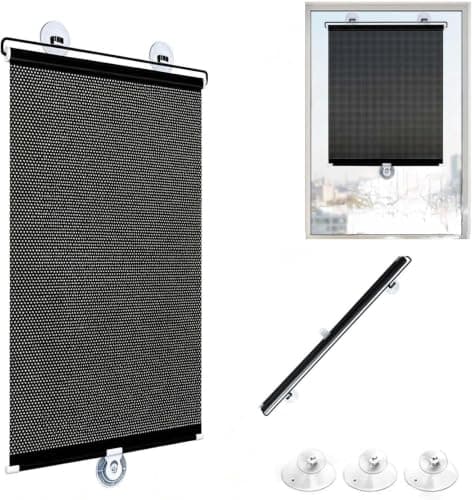 Blackout Curtain with Zipper System No Drill Sun Shade for Windows