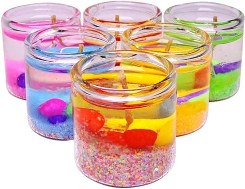 Small Glass Gel Candle: Long Lasting, Multi-Colored, Smokeless - Perfect for Home Decor, Spas, Festive Celebrations, Best Product Supplier Al-Israa Store (6)