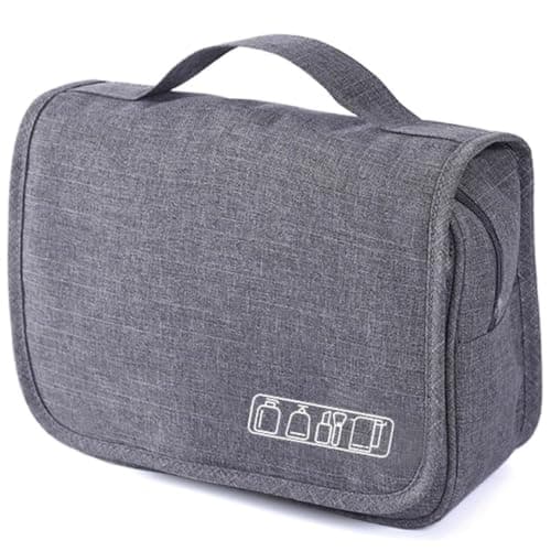 Travel Makeup Organizer Bag with 10 Internal Pockets and Hanging Hook Cosmetic case